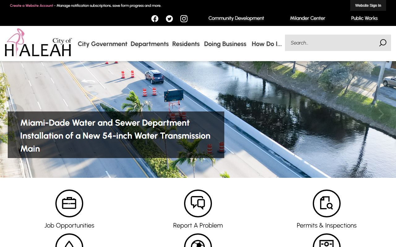 Hialeah city website obituary death records resources