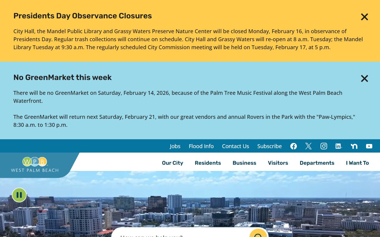 West Palm Beach Florida obituary death records city website