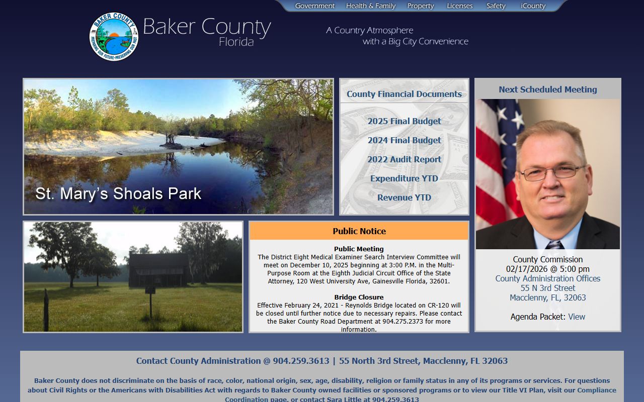 Baker County obituary death records government website