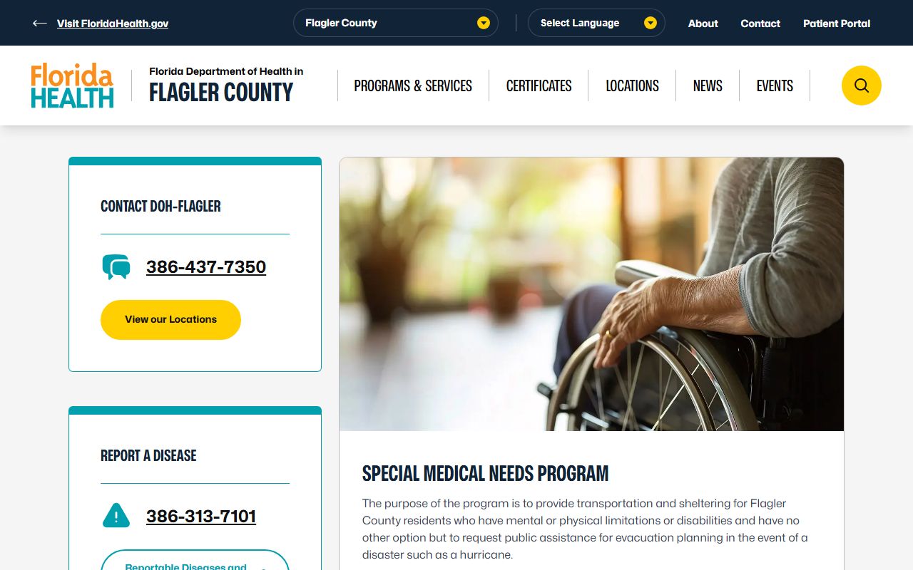 Flagler County obituary death records DOH portal