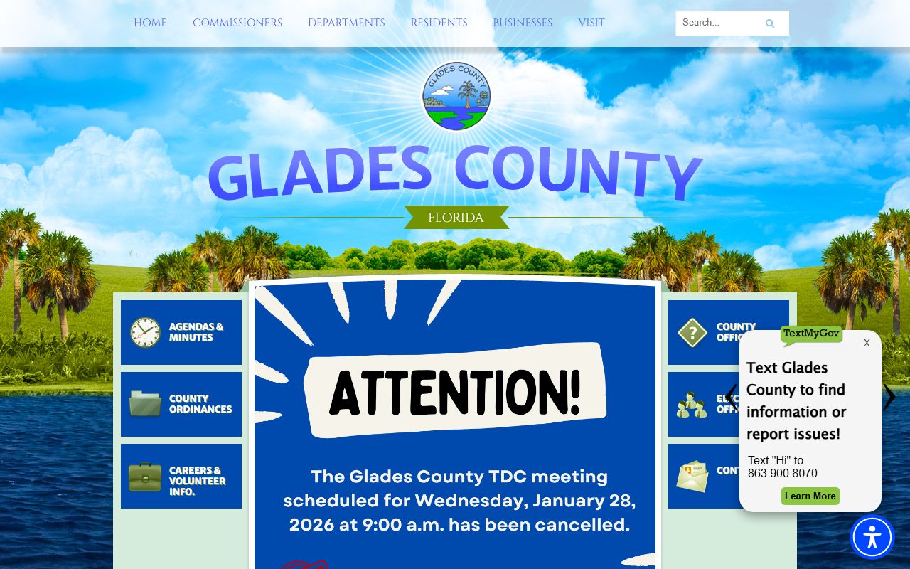 Glades County obituary death records government website