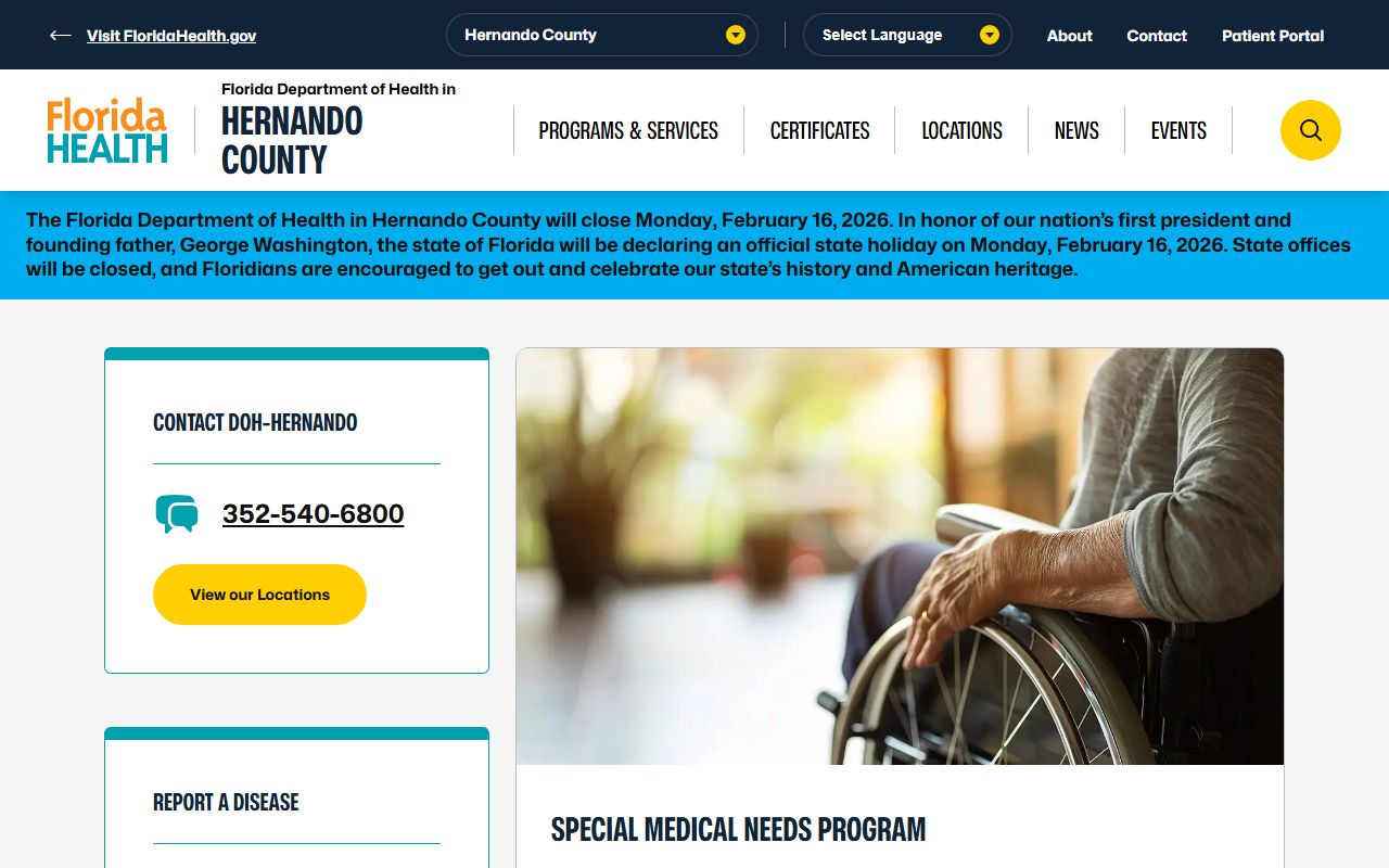 Hernando County obituary death records DOH portal