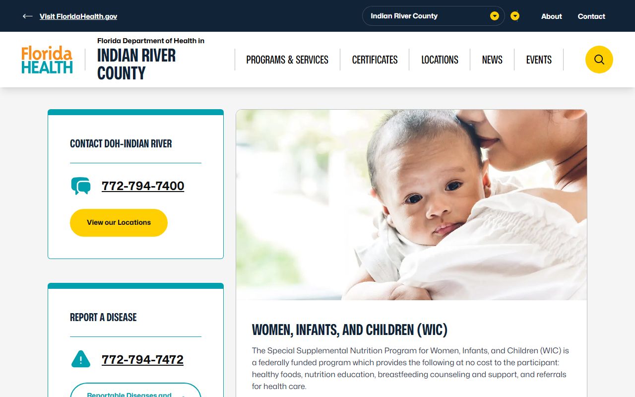 Indian River County obituary death records DOH portal