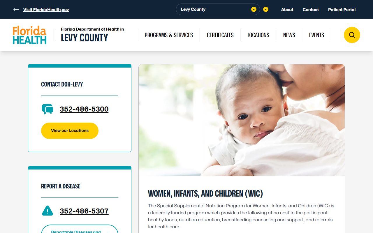 Levy County obituary death records DOH portal