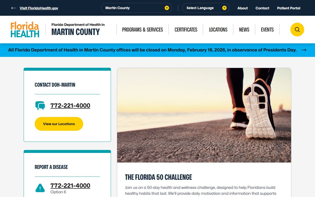 Martin County obituary death records DOH portal