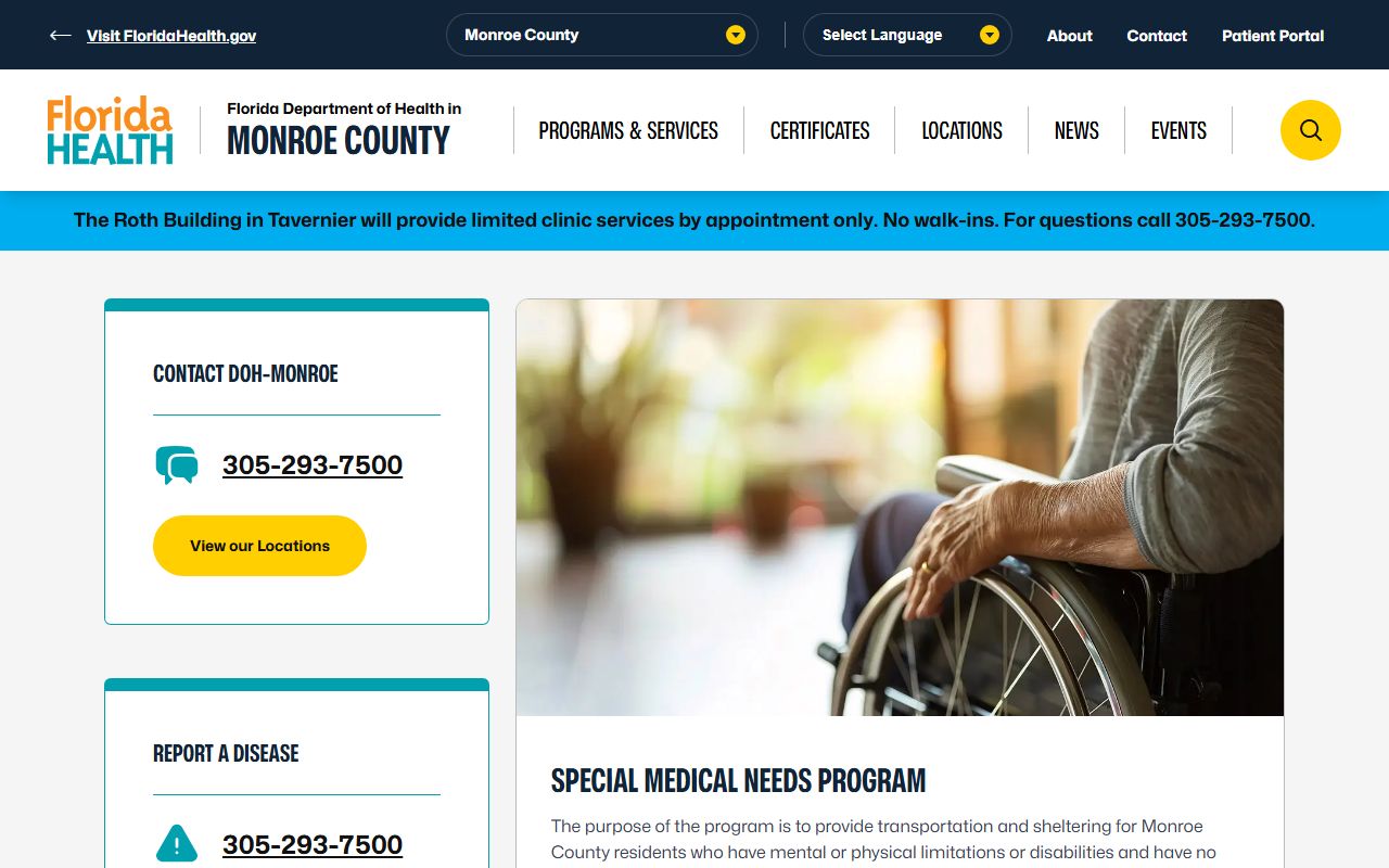 Monroe County obituary death records DOH portal