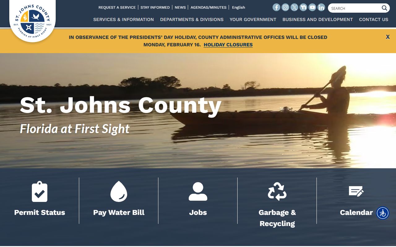 St. Johns County obituary death records government website