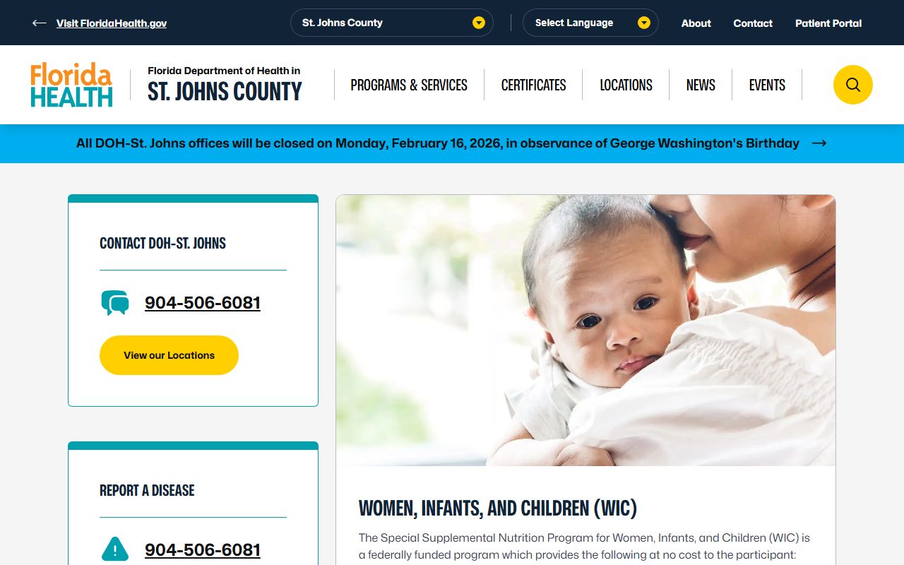 St. Johns County obituary death records DOH portal